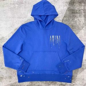 Amiri blue men's hat sweatshirt